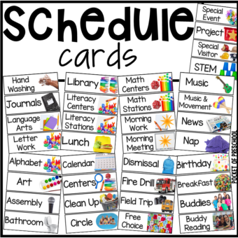 Schedule Cards for Visual Schedules with Real Photos - Pocket of Preschool