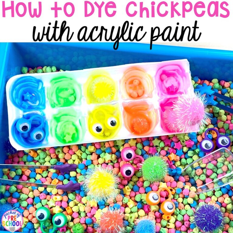 How to Dye Chickpeas with Acrylic Paint (aka Garbanzo Beans)