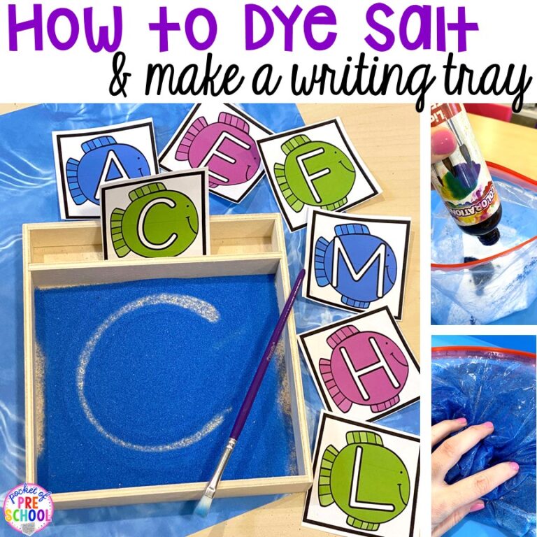 How to Dye Salt for Sensory Play and Art Activities
