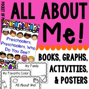 Have an all about me theme with your preschool, pre-k, and kindergarten students to build a classroom community