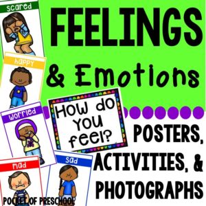 Teach preschool, pre-k, and kindergarten students how to handle their emotions and feelings with this social emotional and character education unit.