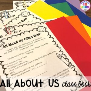 All about me class book! All about me activities for back to school. Perfect for preschool, pre-k, or kindergarten. #allaboutme #diversity #backtoschool
