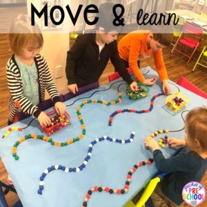 Add movement to the activity plus more classroom management tips for preschool, pre-k, and kindergarten. #classroommanagement #preschool #prek #kindergarten