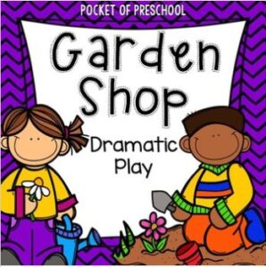 Set up a garden shop dramatic play are in your preschool, pre-k, and kindergarten classroom.