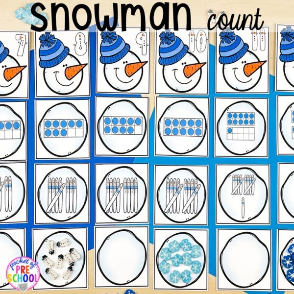 Snowman Activities for Preschool, Pre-K, and Kindergarten - Pocket of ...