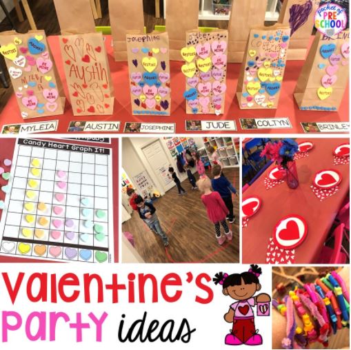 Valentine party ideas for preschool, pre-k, and kindergarten