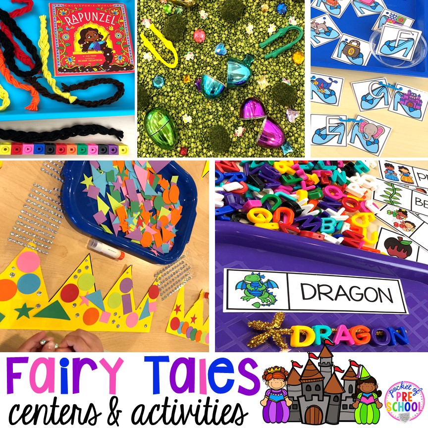 Fairy Tale theme activities, centers, and freebies! 