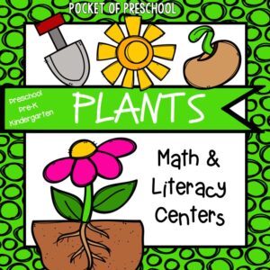 Plants math and literacy unit developed for preschool, pre-k, and kindergarten.