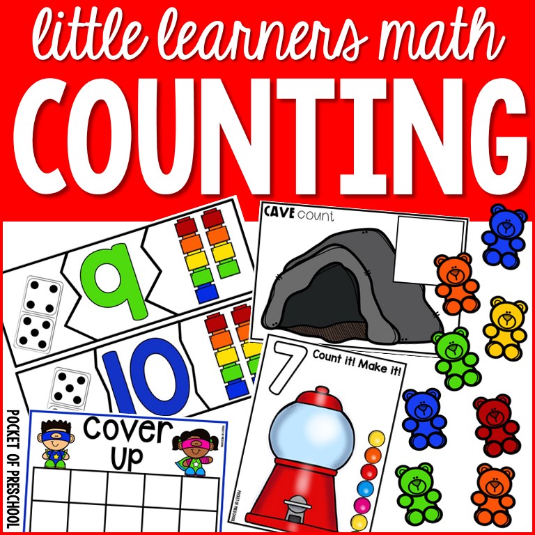 Counting 1-10 resources for preschool, pre-k, and kindergarten students.