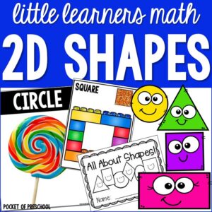 Learn about 2d shapes with this complete math unit designed for preschool, pre-k, and kindergarten students.