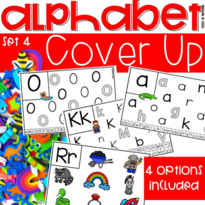 Alphabet cover up set 4 for a fun way to practice letters and beginning sounds with preschool, pre-k, and kindergarten students.