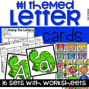 Alphabet cards with a themed twist for a fun way to practice letters with preschool, pre-k, and kindergarten students.