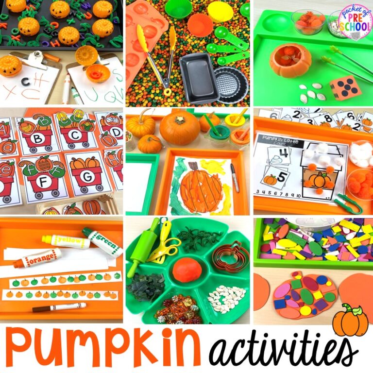 22 Pumpkin Activities for Preschool, Pre-K, & Kindergarten