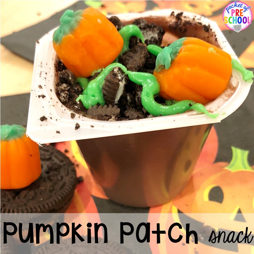 Pumpkin patch snack! Plus more fun pumpkin activities for literacy, math, science, and more!