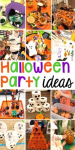 15 Classroom Halloween Party Ideas for preschool to 2nd grade! Halloween party game ideas, party snacks, and part hacks to make it go smoothly.