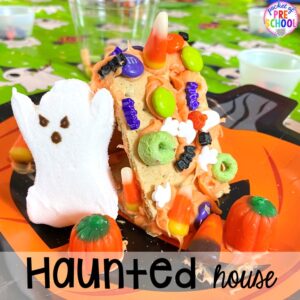 How to make a graham cracker haunted house! 15 Classroom Halloween Party Ideas for preschool to 2nd grade! Halloween party games, snacks, and helpful tips.