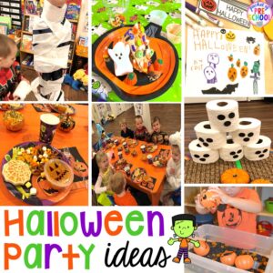 15 Classroom Halloween Party Ideas for preschool to 2nd grade! Halloween party game ideas, party snacks, and part hacks to make it go smoothly.