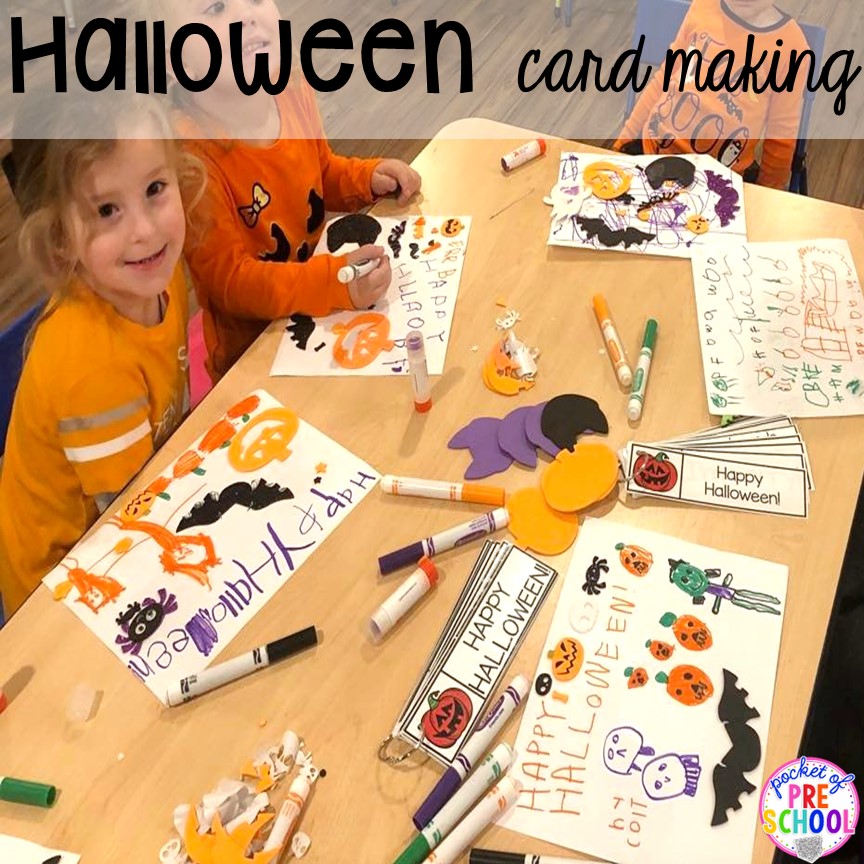 Make Halloween cards before the party! 15 Classroom Halloween Party Ideas for preschool to 2nd grade! Halloween party games, snacks, and helpful tips.