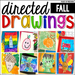 Directed drawings with a fall theme to introduce following directions and art skills to preschool, pre-k, and kindergarten students.