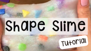 Learn how I create shape slime for my preschool, pre-k, and kindergarten room