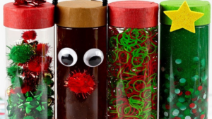 Create Christmas sensory bottles with me for my preschool, pre-k, and kindergarten students.