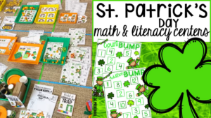 Check out the St. Patrick's math and literacy unit designed for preschool, pre-k, and kindergarten students