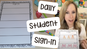 See how I utilize the daily student sign-in sheets in a preschool, pre-k, or kindergarten setting to help with letter formation and name recognition.