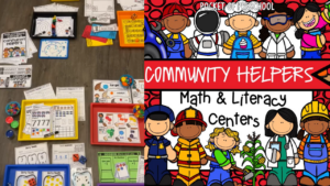 Check out the community helpers math and literacy unit designed for preschool, pre-k, and kindergarten students
