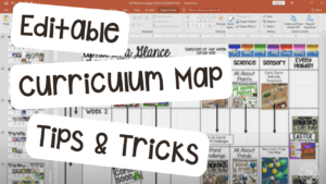 See how to use the editable curriculum map in your preschool, pre-k, and kindergarten room