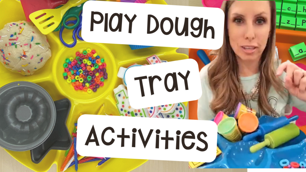 Video all about play dough tray activities for preschool, pre-k, and kindergarten students.