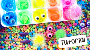 Learn how to paint chickpeas for sensory play in a preschool, pre-k, and kindergarten room