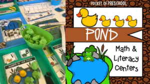 Check out the pond math and literacy unit designed for preschool, pre-k, and kindergarten students