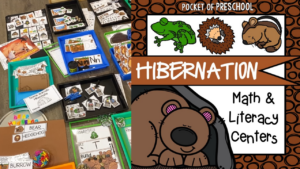 Check out the hibernation math and literacy unit designed for preschool, pre-k, and kindergarten students
