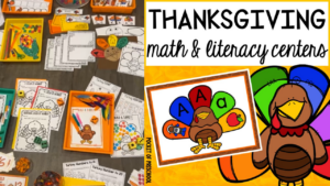 Check out the Thanksgiving math and literacy unit designed for preschool, pre-k, and kindergarten students
