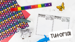 Create a rainbow ruler for your preschool, pre-k, and kindergarten students to practice non-standard measurement.