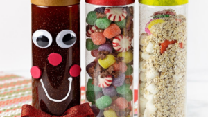 Create gingerbread sensory bottles with me for my preschool, pre-k, and kindergarten students.
