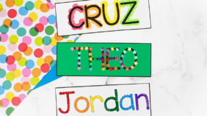 Editable name mats for preschool, pre-k, and kindergarten students