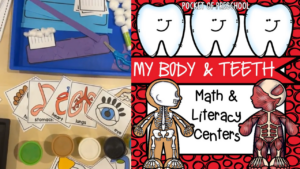 Check out the my body and teeth math and literacy unit designed for preschool, pre-k, and kindergarten students