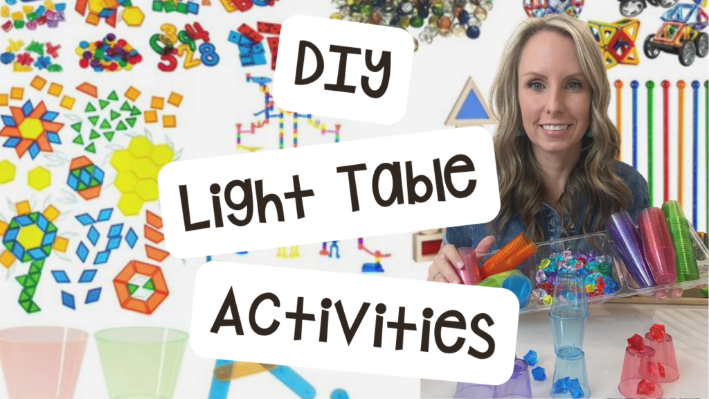 DIY light table ideas and activities to use in your preschool, pre-k, and kindergarten room
