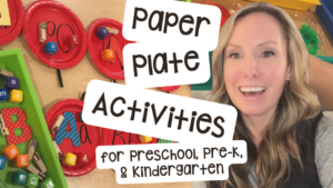 Paper plate activities for the whole year to use in a preschool, pre-k, or kindergarten room