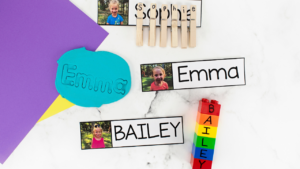 Editable name cards for preschool, pre-k, and kindergarten students