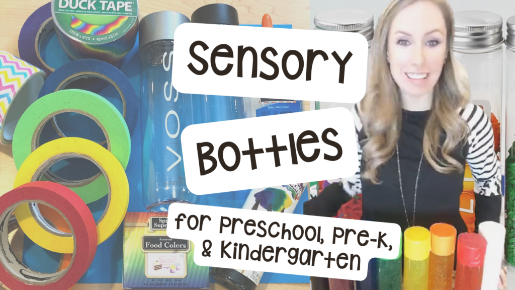 See how I make and use sensory bottle sin a preschool, pre-k, or kindergarten class.