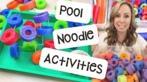 Use pool noodles in your preschool, pre-k, and kindergarten room for fun learning activities.