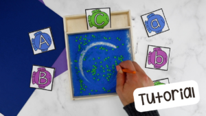 Learn how to dye salt for sensory play in a preschool, pre-k, and kindergarten room