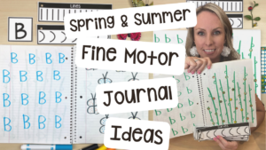 Spring and summer fine motor journal ideas for a preschool, pre-k, and kindergarten room