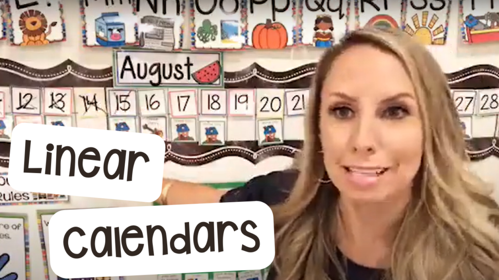 Learn how to implement a linear calendar with your preschool, pre-k, or kindergarten students.