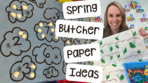 Spring butcher paper ideas for preschool, pre-k, and kindergarten students