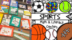 Check out the sports math and literacy unit designed for preschool, pre-k, and kindergarten students