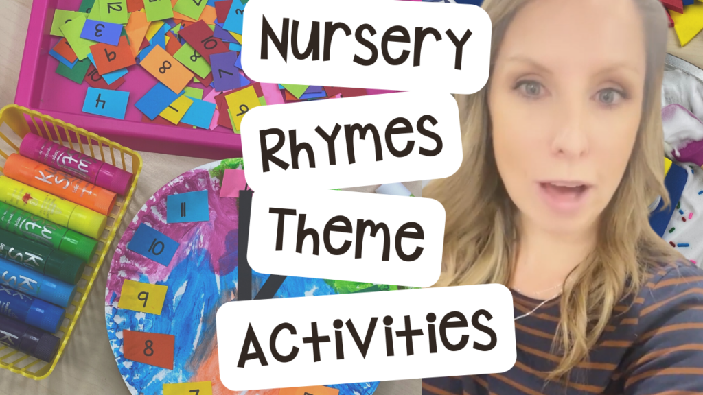 Check out this video all about nursery rhyme activities for preschool, pre-k, and kindergarten students.
