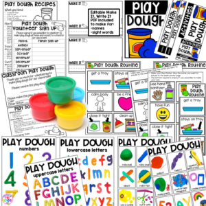 Use play dough in your preschool, pre-k, and kindergarten room to teach many skills.